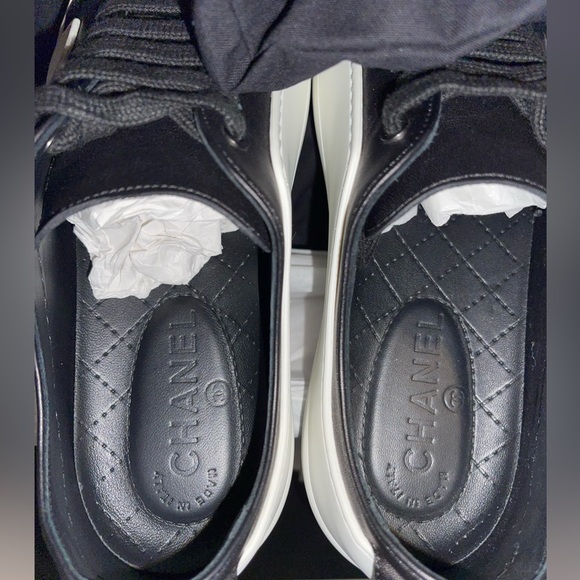 Chanel Classic Black & White Sneakers - Picture 6 of 8